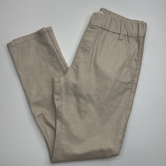 NEW Bevy Flog Dafna Beige/Gold Speck Sold Out Pull Out Straight Pants Size 27 - Picture 10 of 11